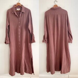 XIrena Boden Gauze Maxi shirt dress size Large